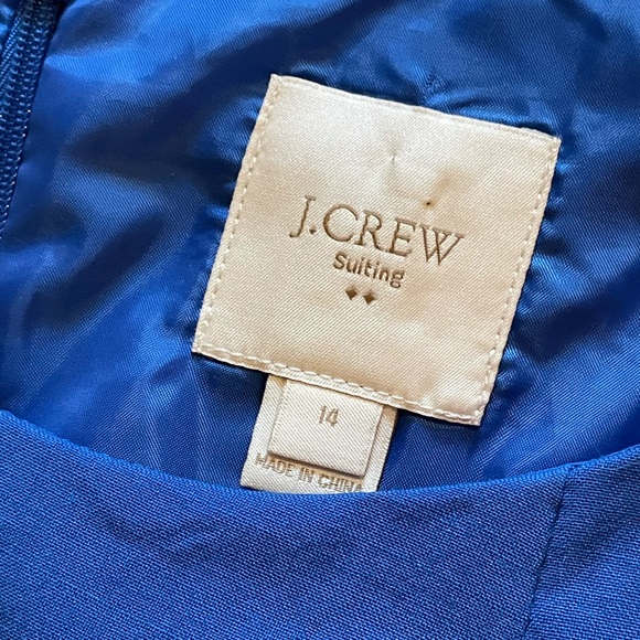 J. Crew Suiting Dress in Royal Blue, Size 14 - Picture 5 of 12